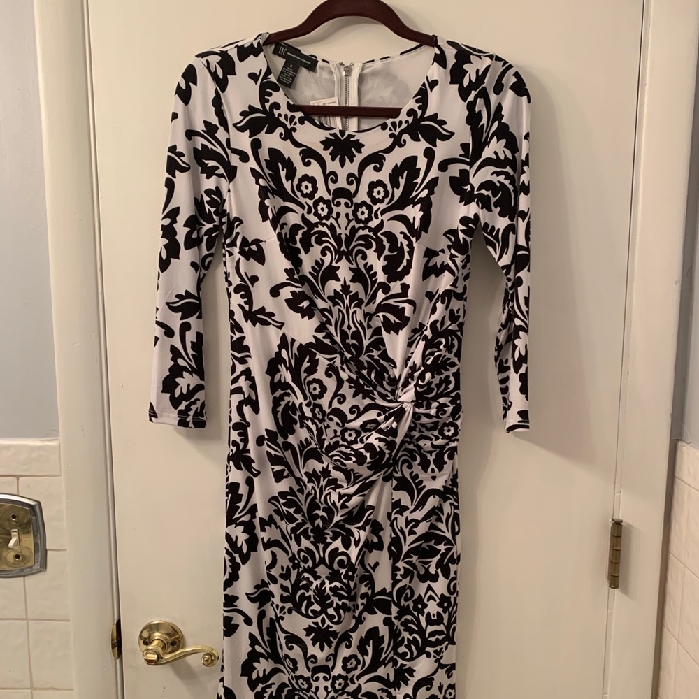 INC Black and White dress